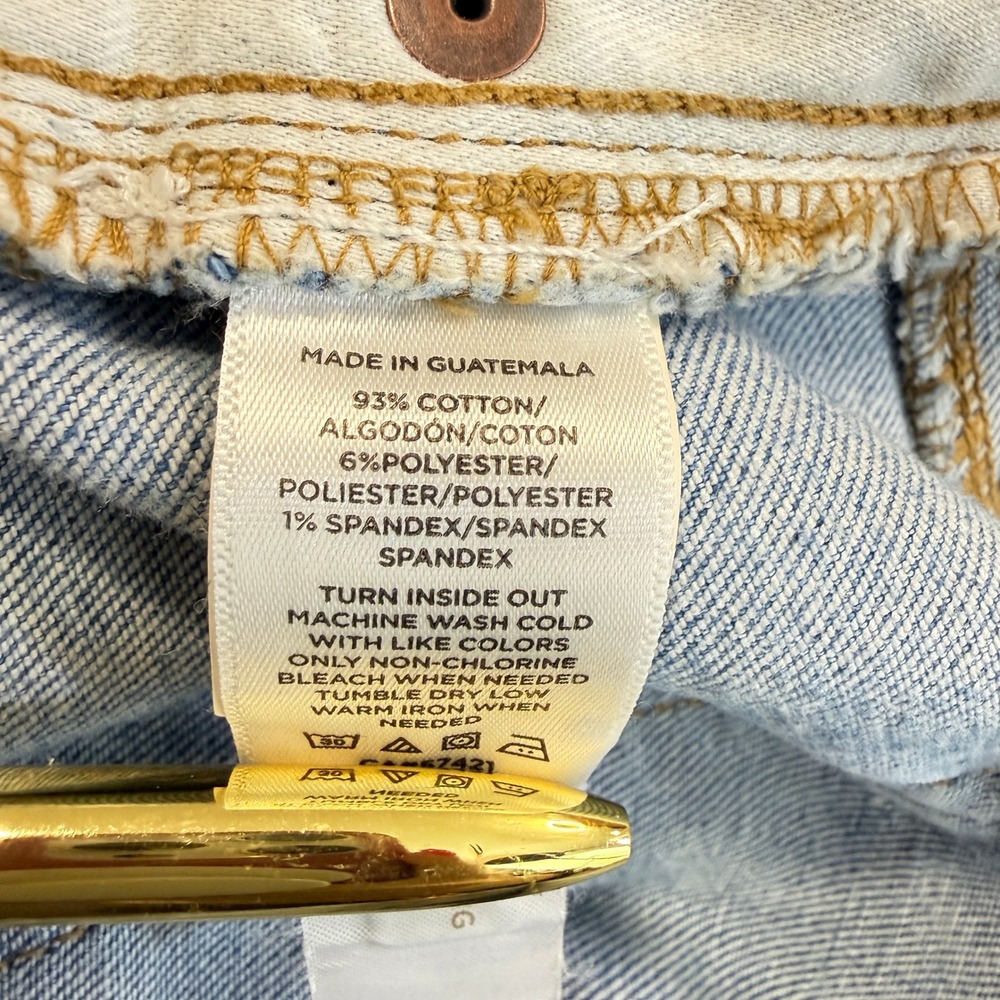 LOFT Blue High Waist Flare Crop Raw Step Hem Jeans 31/12P - Picture 5 of 7